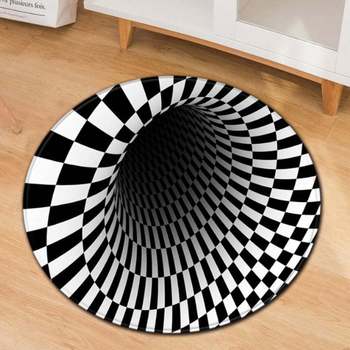 (스타일하우스)발매트 러그 트랩존 3D 입체 착시매트 80cm 트릭아트 카페트