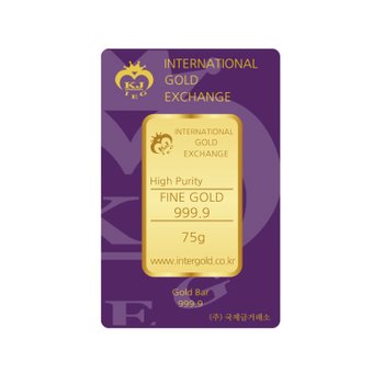 999.9% 고급 프레스형 골드바 75g