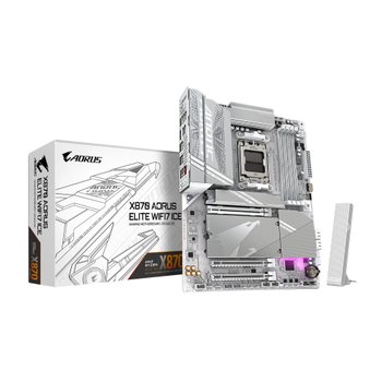 [해외] GIGABYTE X870 AORUS ELITE WIFI7 ICE - AMD Ryzen ATX MB6573 용 화이트 컬러 스탠다드