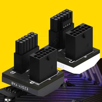 강원전자 넷메이트 600W Slim 12VHPWR 변환 어댑터 알루미늄 블랙 STD 180