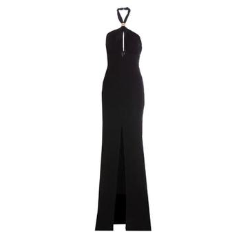 Elisabetta Franchi 로고 플라크 드레이프 레드 카펫 드레스 AB71747E2 110 TP9