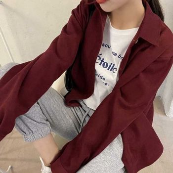 긴팔 WHAY2659 모던한 남방 코듀로이셔츠 데일리 여성가을옷쇼핑 베이