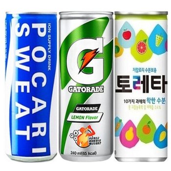 포카리스웨트240ml(10캔) + 게토레이240ml(10캔) + 토레타240ml (10캔) (총30캔)
