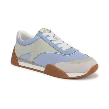 [해외] 프랑코 사르토 여성 브레시아 레이스업 조거 스니커즈 페리윙클 블루 포우 레더 패브릭