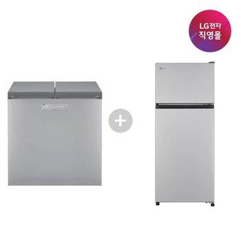 [직영]LG 세트 모델 김치 냉장고 K225SS131 + 일반 냉장고 B124S14