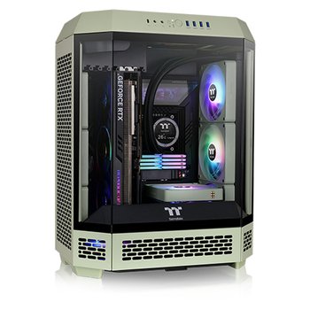 써멀테이크 The Tower 600 미들타워 케이스 말차 그린