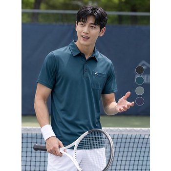 [26SS신상] 김영주골프 남성 프리즈쉴드 냉감 골프웨어 필드 썸머 반팔 카라 티셔츠(M7SS15)