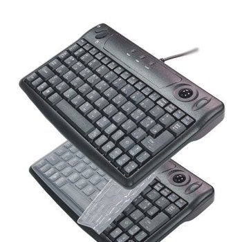 USB 유선 트랙볼 미니키보드 키스킨포함