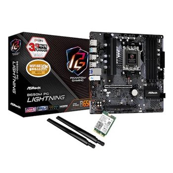 애즈락 B650M PG Lightning  WiFi6E 모듈 패키지 디앤디 메인보드 (AM5/DDR5/M-ATX) 디앤디컴