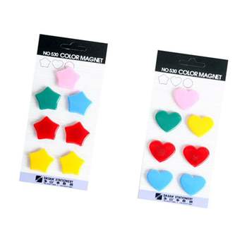하트양자석 YO87GD75 No.530 하트 30mm 7P 1set 문구 사무