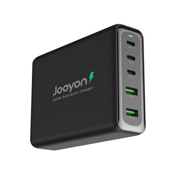 주연테크 캐리밥 USB-PD PPS/QC3.0 200W 5포트 GaN 접지 충전기