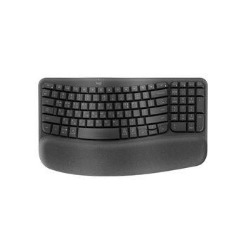 로지텍코리아 WAVE Keys 인체공학 무선 키보드 그라파이트