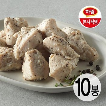 하림이닭 한입닭가슴살 블랙페퍼 100g 10팩
