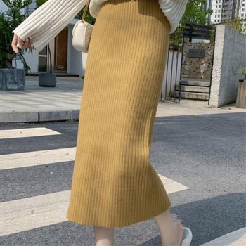 휴가룩 골지롱스커트 여자 치마 런칭기념 행사 슬림