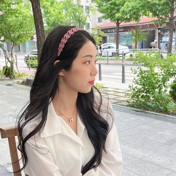 다주소 헤어밴드 머리띠 플라워 패턴 파스텔 머리 헤어 10Colors X ( 2매입 )