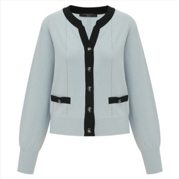 라인 크롭 가디건 (MZAAKC2120 SB)_IC