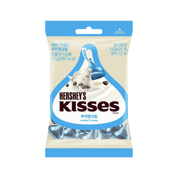 허쉬 키세스 쿠키앤크림 초콜릿간식 52g x 12개