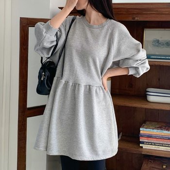 H스타일(OP)왕크미니기모OPS 겨울 여성 기모 원피스 OPS 홈웨어 연말룩 잠옷 임부복 빅사이즈