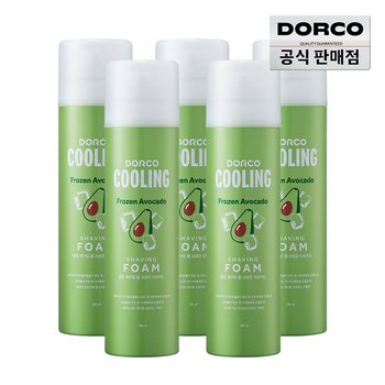 Dorco 도루코 프로즌 아보카도 쿨링 쉐이빙폼 250ml 5개