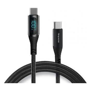 애니존 745SND65 100W 초고속충전 패브릭 LCD 케이블 CtoC (2M)