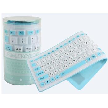 컴스 키보드 실리콘 롤 USB 인터페이스 방수 화이트 (S7528471)