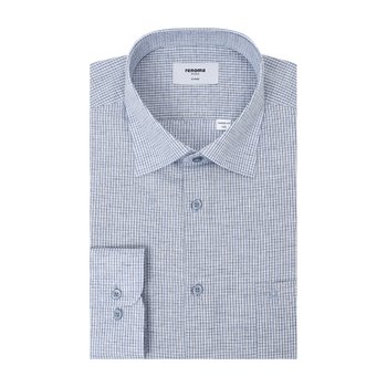 [신세계백화점](일반핏) 시원한 린넨혼방 투톤 체크  긴팔셔츠 (RQSSG0040-NY)