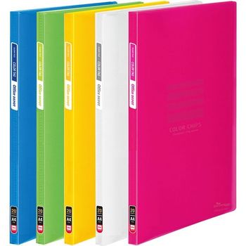 칼라텍 863EVC75 클리어화일 A4 20P 연두 OfficeDEPOT