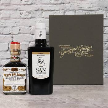 [신세계백화점]주세페주스티 2메달 큐빅 발사믹 식초 250ml + 산도메니코 유기농 엑스트라버진 올리브오일 500ml[매장출고/해피콜불가]