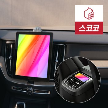볼보 XC60 2차 페이스리프트 초고화질 트루컬러 AR 네비게이션+2열 공조기 액정보호필름 1세트