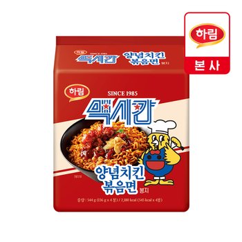 맥시칸 양념치킨 볶음면 봉지 136g x 4개