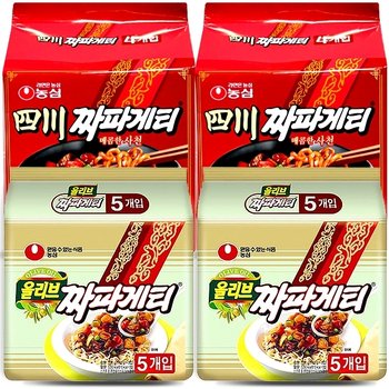 농심 사천짜파게티 8입 + 올리브 짜파게티 10입