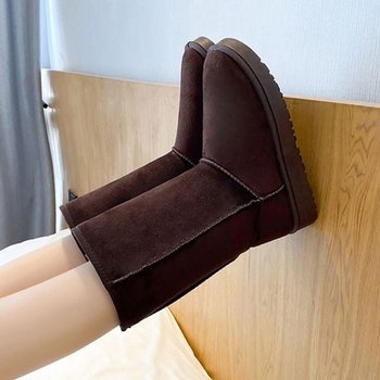 여자 081HNU33 겨울 외출 베이직 클래식 스타일 깔끔한 롱 미들 부츠