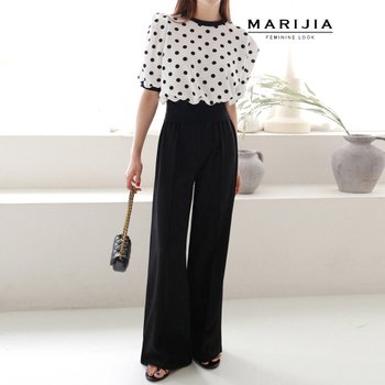 [세트][MARIJIA] 루비 도트 티셔츠+팬츠_MSTB21047