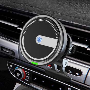 차량용스마트폰거치대 냉각쿨링 맥세이프 차량용 고속무선충전기(원형)