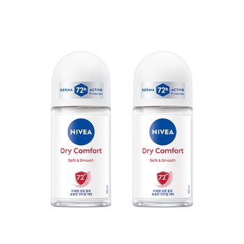 니베아 데오드란트 롤온 드라이 콤포트 50ml X 2개