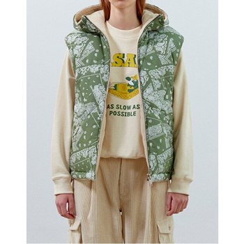 [MOMEN] Reversible Casual Padding Vest - Light Green_XMTQCYWC21143