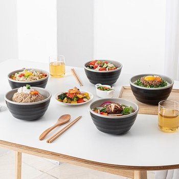 한끼면기 가벼운 이중보온 그릇 라면 우동 덮밥 대용량 국그릇