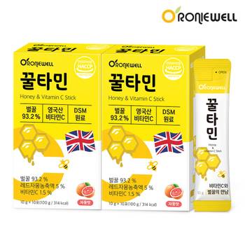 [로니웰] 꿀타민 자몽맛 10포 x 2개 (총 20포)
