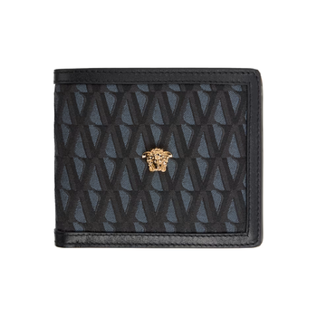 베르사체 블랙 라 메두사 V 자카드 지갑 DPU2463 1A16242 TP872496300