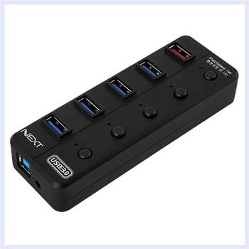 USB3.0 5포트 USB허브 개별스위치 휴대폰 충전지원 NEXT-UH305 2538 이지넷