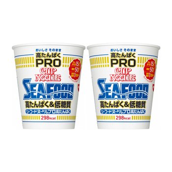 [해외] 닛신 컵누들 PRO 고단백 저당질 시푸드맛 컵라면 78g x2개묶음