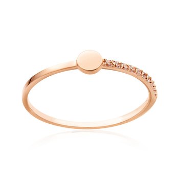 [비앤비골드] 14K 원형 오브 큐빅 각인 커스텀 반지 RSS41946