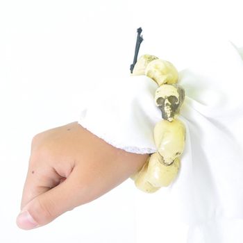 할로윈소품 DZ96EX14 리얼 해골모형 공포팔찌 커플템 연말선물