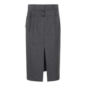 [해외] 브루넬로 쿠치넬리 MB199G4111C3260 Grigio scuro DARK GREY WOOL MIDI SKIRT