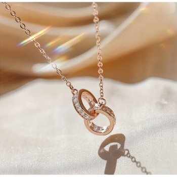 14k 18k 고급 더블링 목걸이  20대 30대 여자친구 200일선물 선물