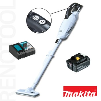 마끼다 DCL281RTE 18V 5.0Ah 1팩 원터치스위치 충전청소기 스틱형 BL_8.2Kpa 750ml 화이트