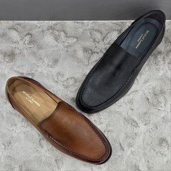 심플 라인 로퍼 Y2HT50GD01 CAMEL BLACK 4DD JJ
