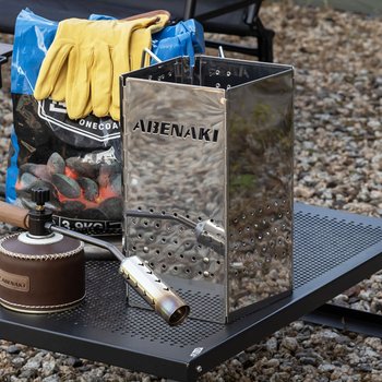 아베나키 차콜스타터 접이식 미니화로대 숯점화기 숯점화통