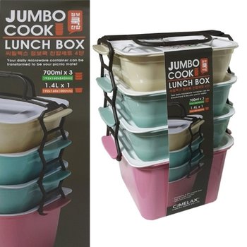 점보쿡 4단 휴대용 찬합 도시락세트_23434648