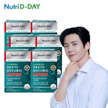 뉴트리디데이 장용성 rtg알티지 오메가3 메가렉스 60캡슐 x 6박스